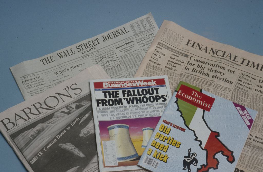 Various English newspapers and magazines