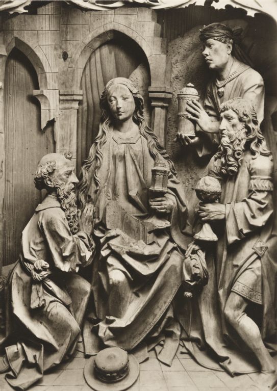 Anbetung, aus dem Marienaltar v. Tilman Riemenschneider (1460-1531), Herrgottskirche Creglingen a. Tauber