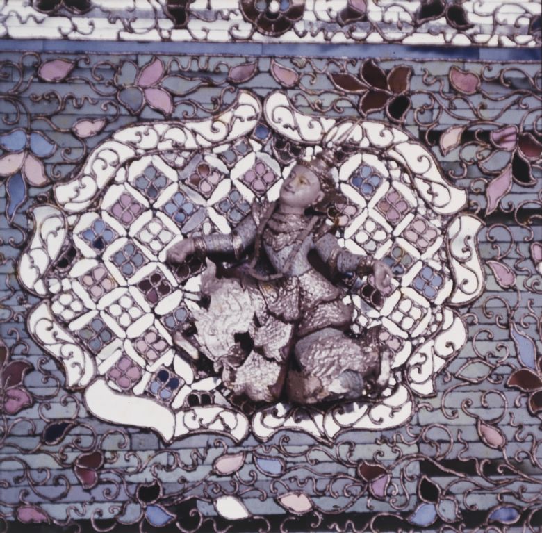 Burma, Pegu, mirror mosaic dancer motif