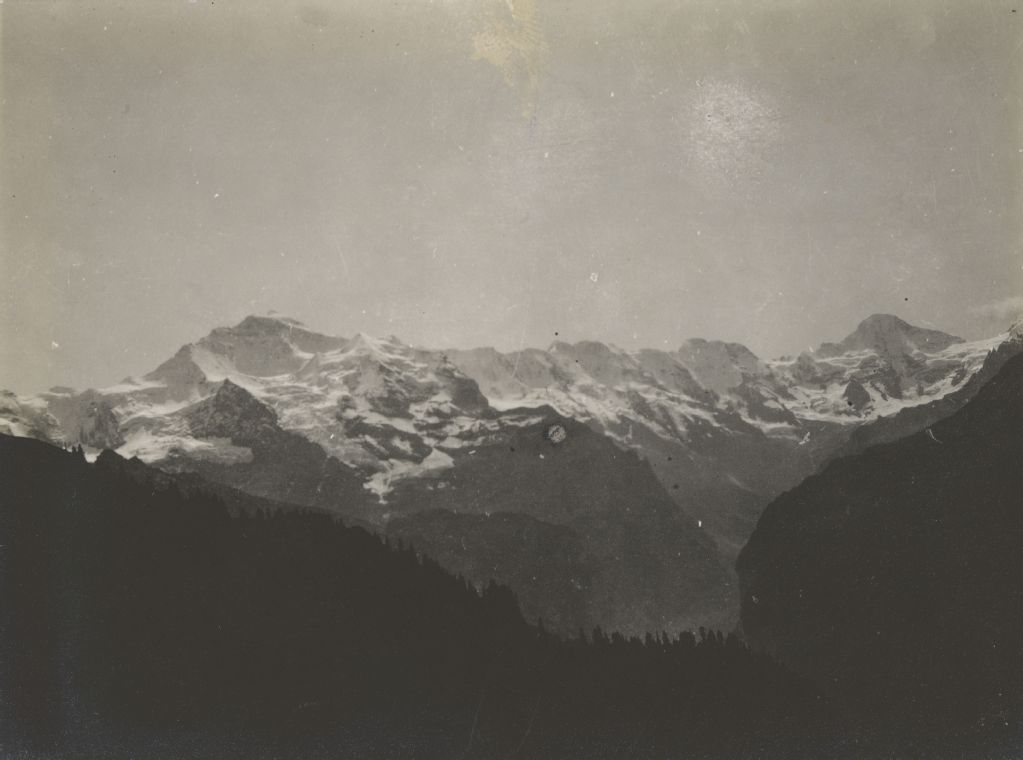 Jungfrau, Mittaghorn, Grosshorn, Lauterbrunner Breithorn, view to the south (S)