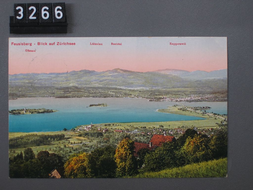 Feusisberg, view of Lake Zurich, Ufenau, Lützelau, Bachtel, Rapperswil