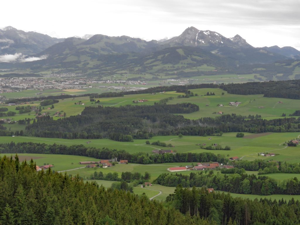 Fribourg Pre-Alps from the Le Gibloux transmission tower near Sorens