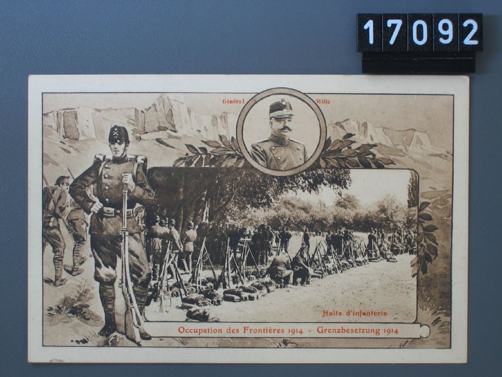 General Wille, Halte d'infanterie, Occupation des Frontières 1914
