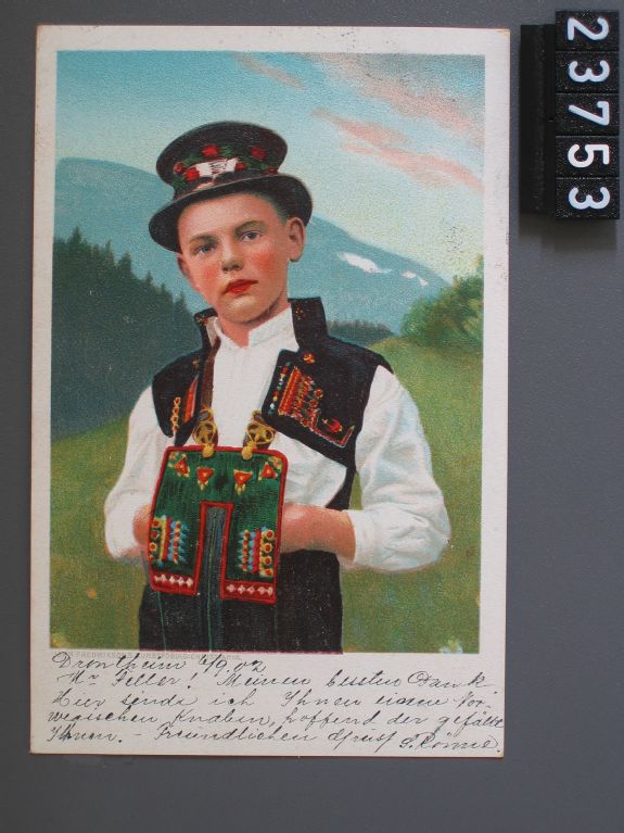 Drontheim, boy in traditional costume