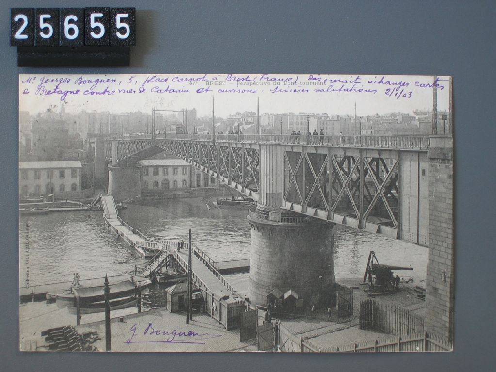 Brest, Perspective du Pont tournant