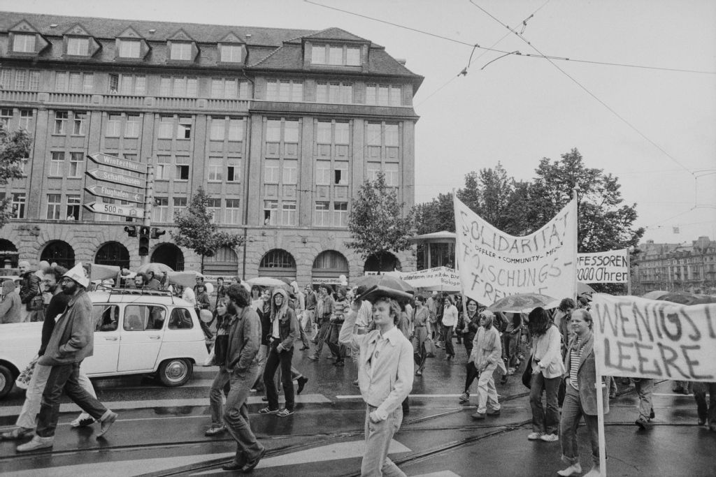 Demonstration against repression and selection at the University of Zurich