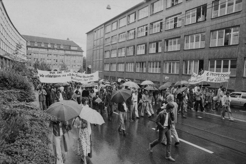 Demonstration against repression and selection at the University of Zurich