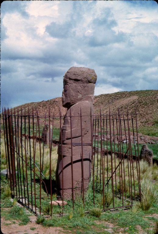 Monolith in Tiahuanacu, Pre-Incaic