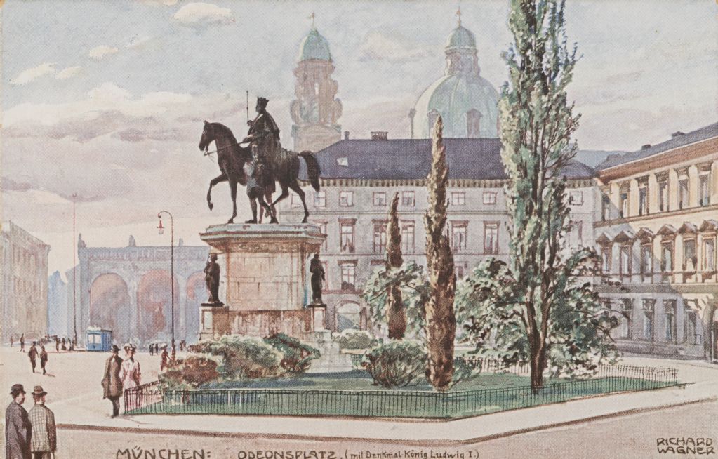 Munich, Odeonsplatz (with monument to King Ludwig I)