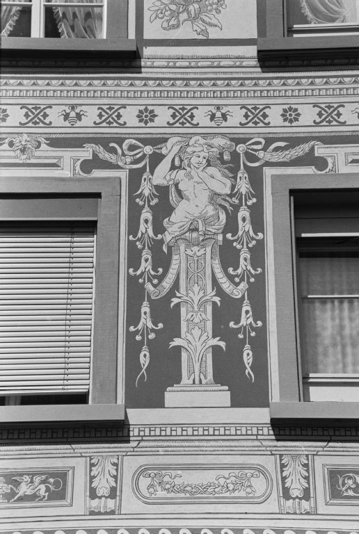 Bischofszell, detail of the Helzer house on Kirchgasse