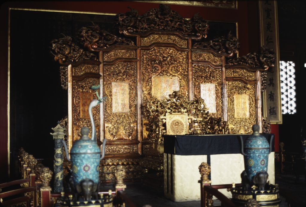 Beijing, imperial palace, reception throne