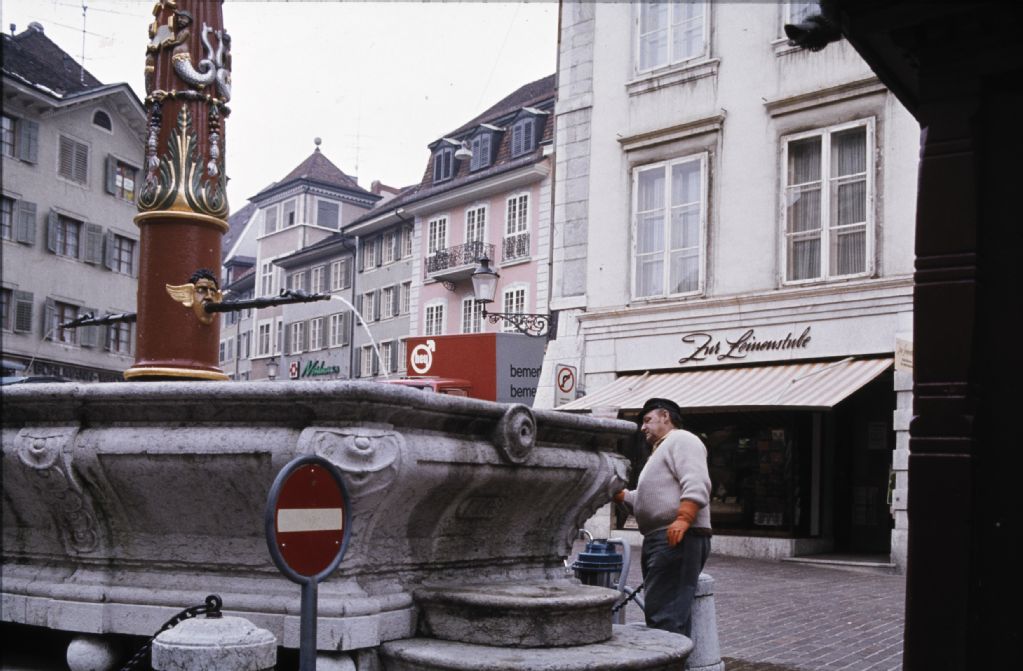Solothurn, market place, St. Ursen fountain