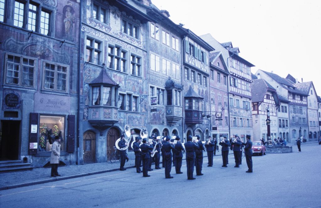 Stein am Rhein, market, brass band