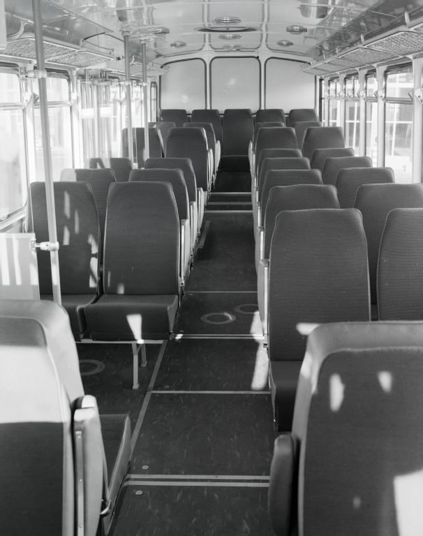 Interior view of the Swissair bus Saurer 5DUK/Ramseyer&Jenzer, built 1960