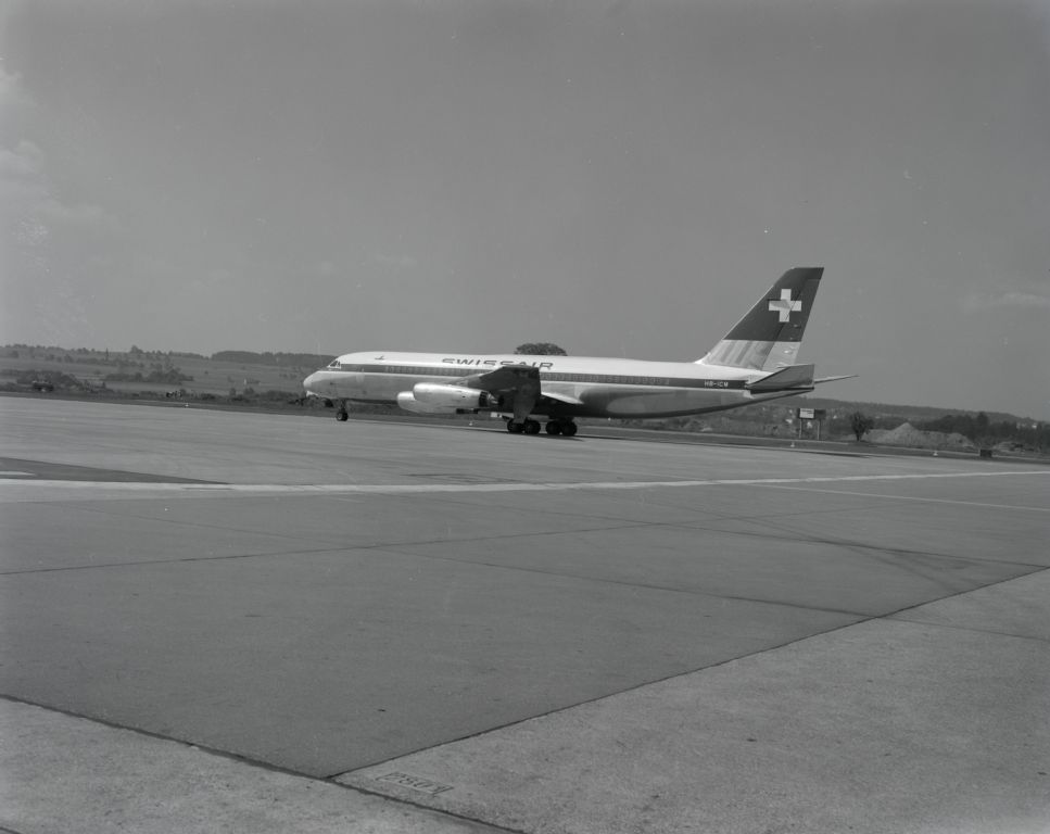 Convair CV-880-22M, HB-ICM on the ground in Zurich-Kloten