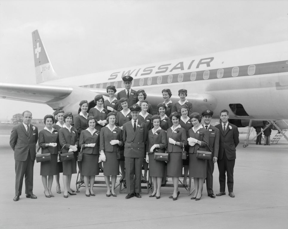 Flight Attendant Course II/61 of Swissair in Zurich-Kloten
