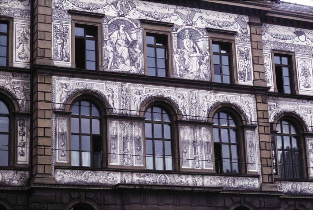 Zurich, ETH Zurich, main building (HG), facade north, detail