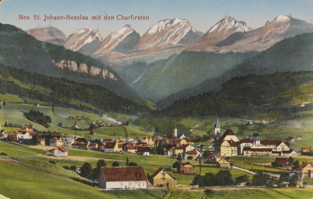 New St. Johann-Nesslau with the Churfirsten