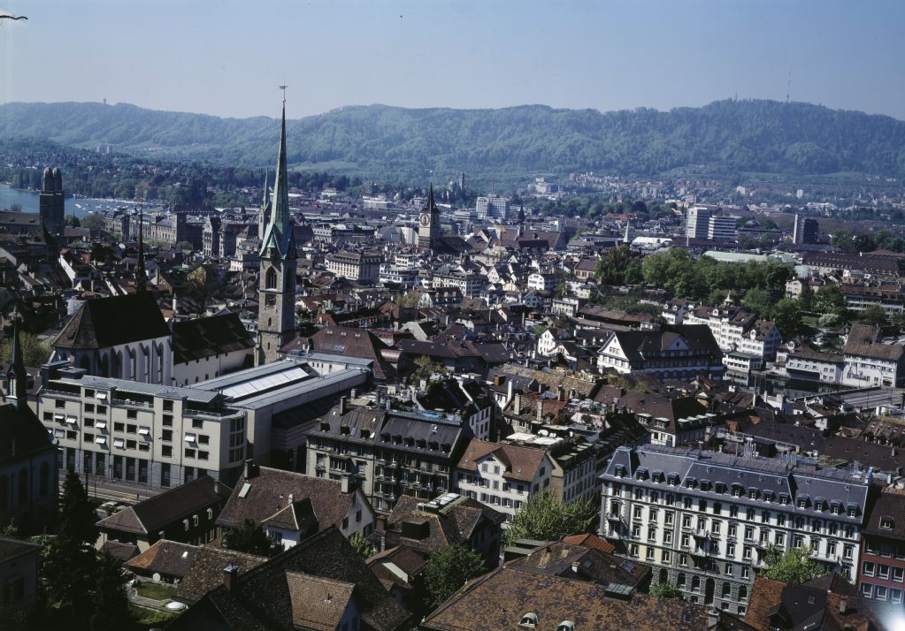 Zürich, Übersicht von der Polyterrasse
