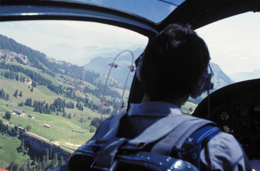Cockpit of a Piaggio of the Swiss Aviation School (SLS) in Hausen am Albis
