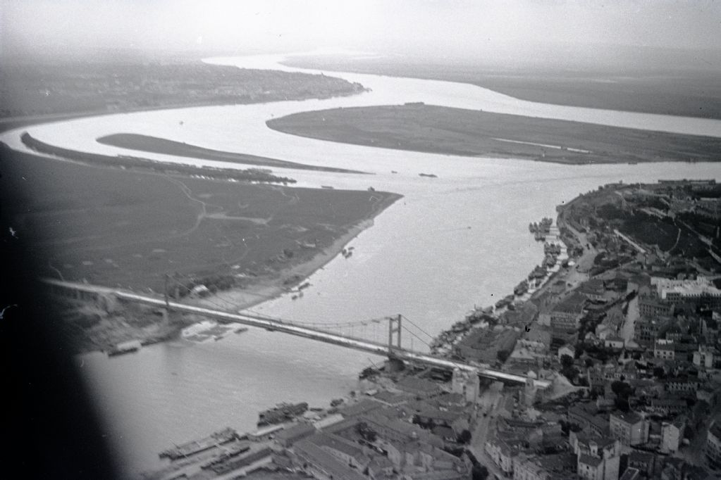Belgrade with King Aleksandar Bridge over the Sava River