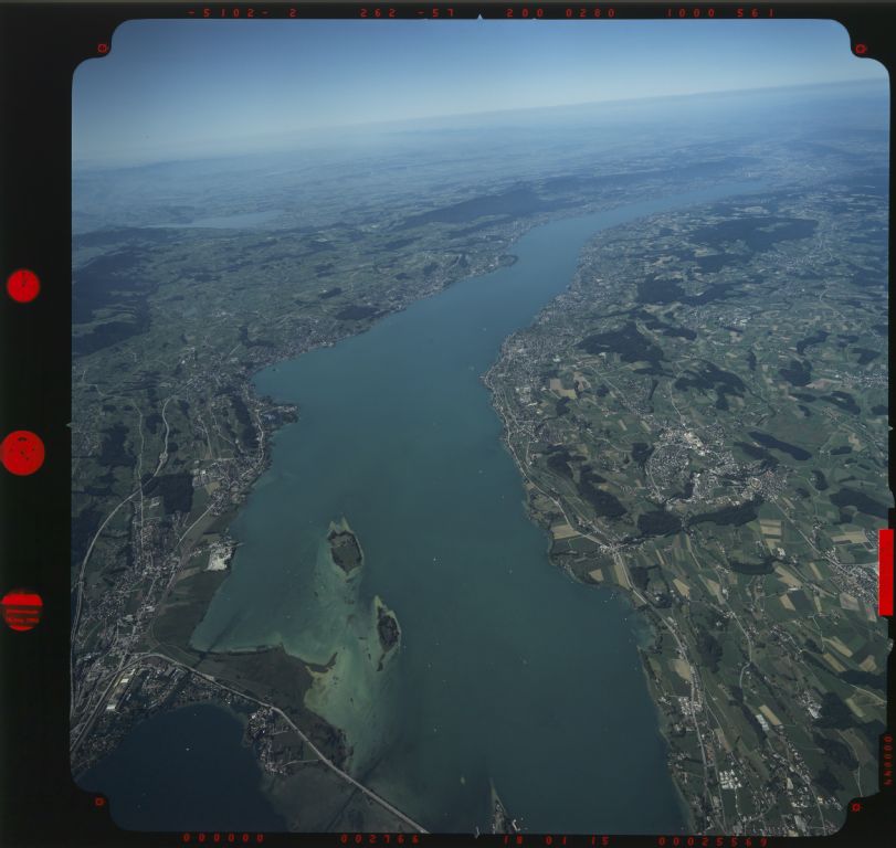 Lake Zurich with island Ufenau and Lützelau