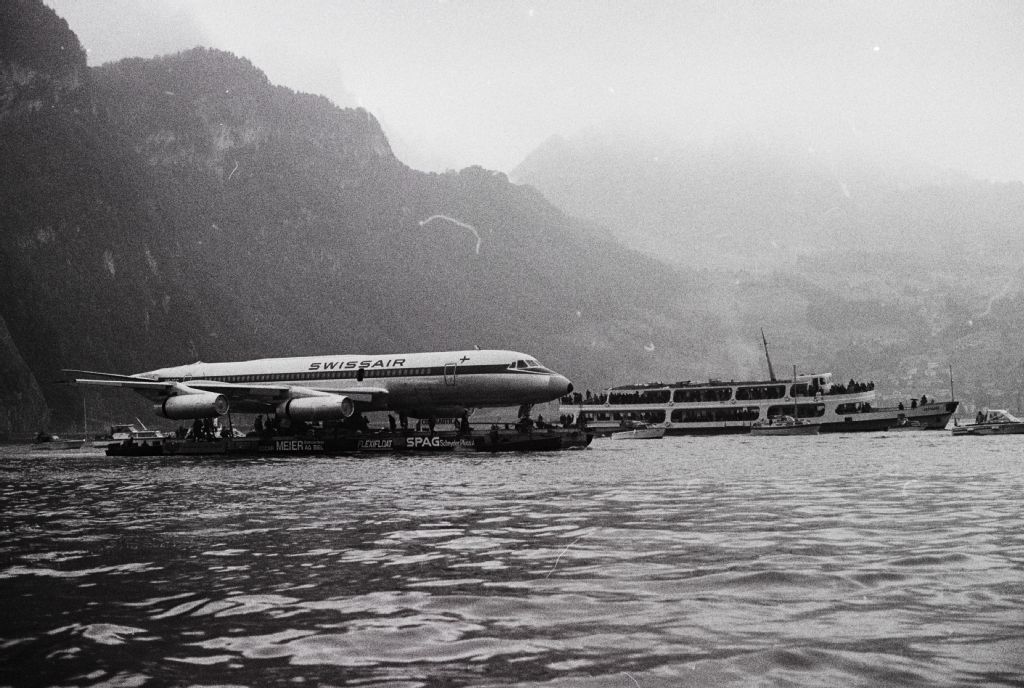 Transport der Convair CV-990-30 A Coronado, HB-ICC "St. Gallen" von Alpnach ins Verkehrshaus der Schweiz in Luzern
