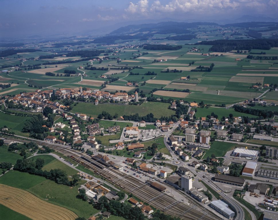 Romont (FR), view to the east (E)