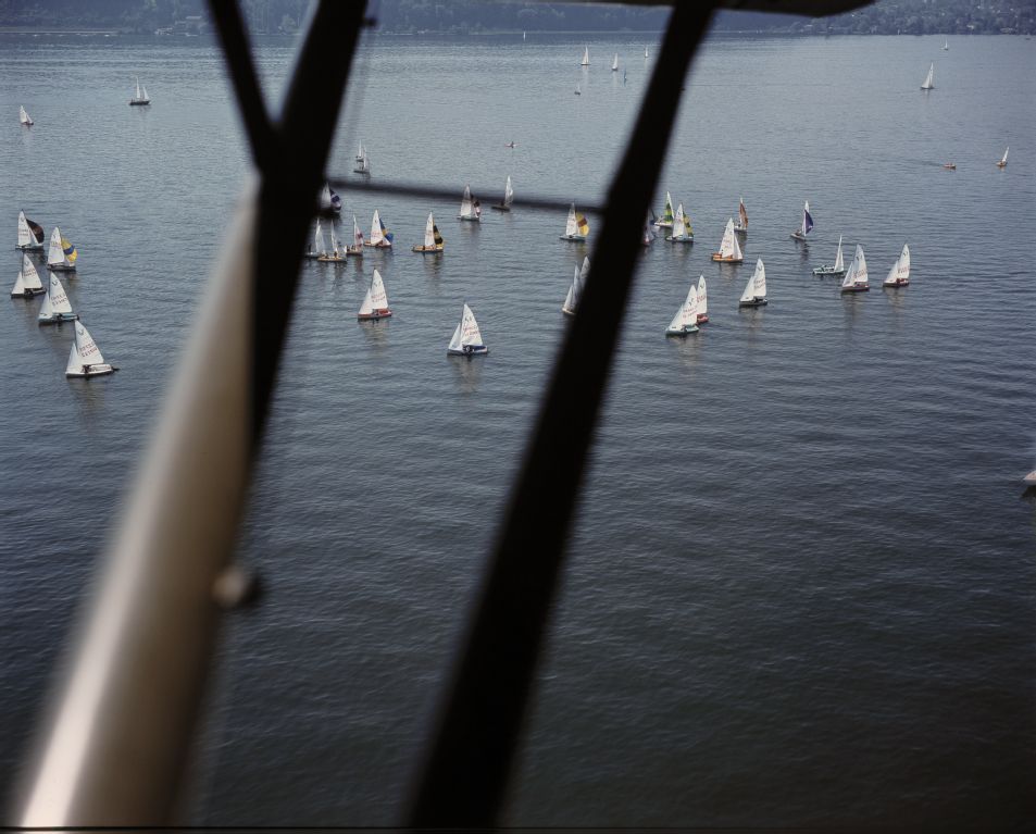 Sailboats, on the Untersee between Berlingen and Steckborn