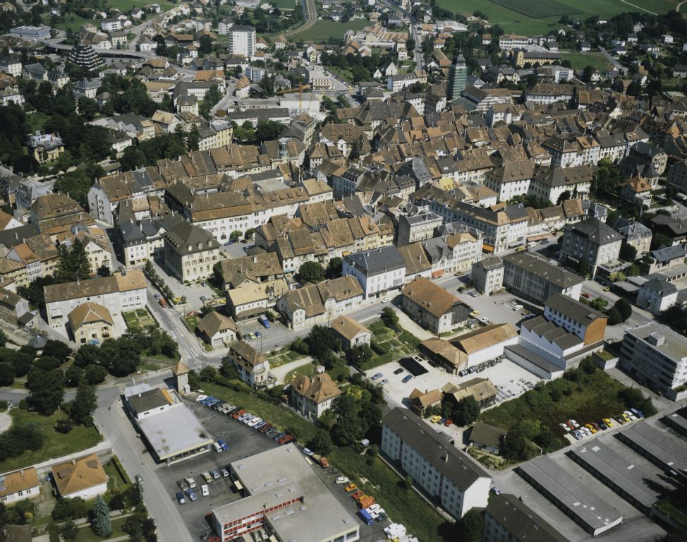 Porrentruy, historical center, view to the east (E)