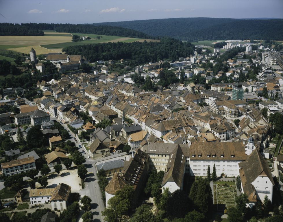 Porrentruy, historical center, view to the north (N)