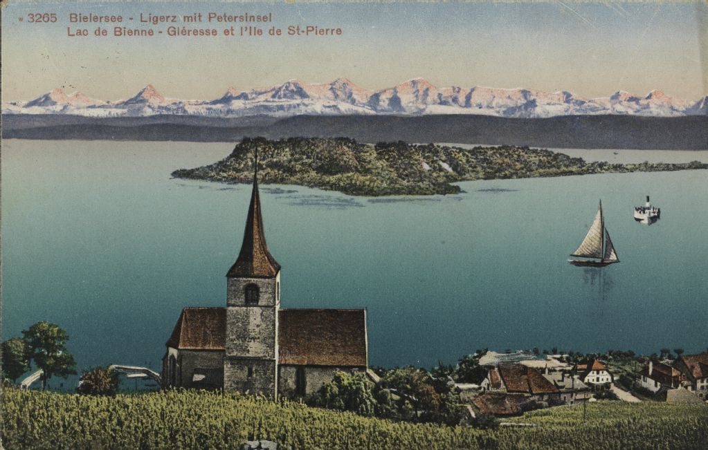 Lake Biel, Ligerz with Peters Island