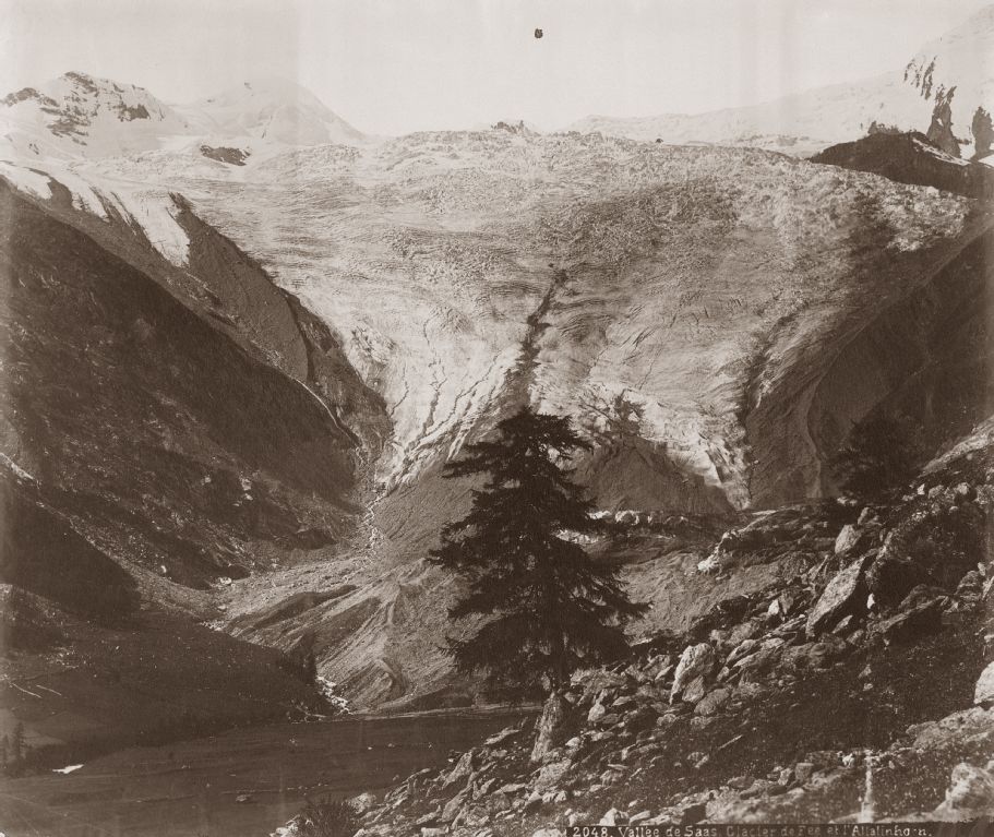Vallée de Saas, glacier de Fee et l'Allalinhorn, 1858