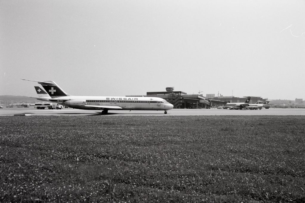 McDonnell Douglas DC-9-32, HB-IFO "Appenzel AR" on the ground at Zurich-Kloten