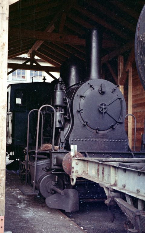 Canton Solothurn, Riedholz, Attisholz cellulose factory steam locomotive E 3/3 SLM from 1901, repro
