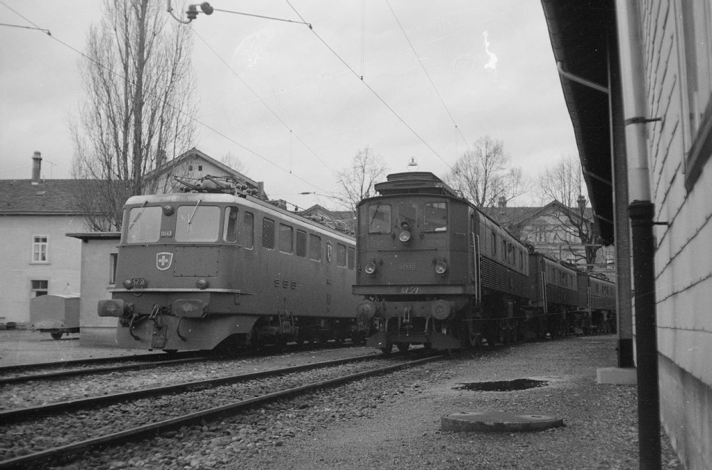 Winterthur, SBB depot, Ae 6/6 No. 11442, Be 4/6 No. 12332