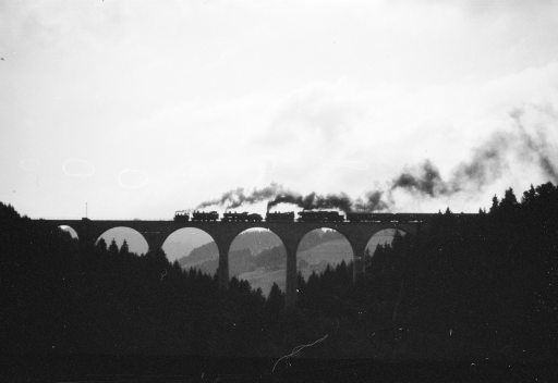 Degersheim, Weissenbach viaduct, steam locomotive festival, SiTB 5 BT 9 SBB 705 ÖBB 77.09 and DB 23 40
