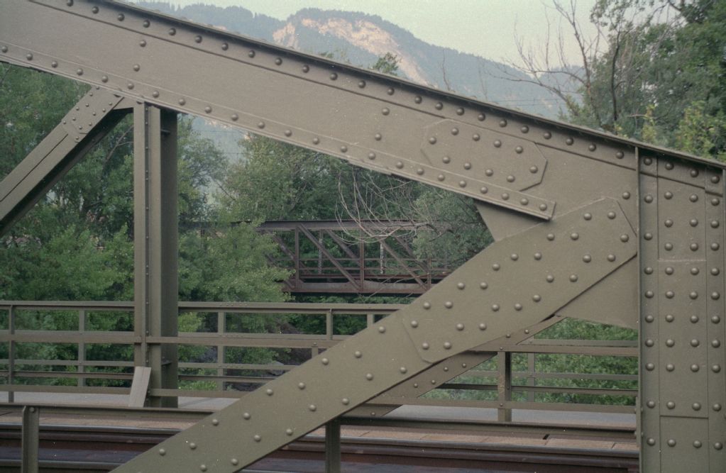 Landquart, detail of the SBB bridge over the Landquart river