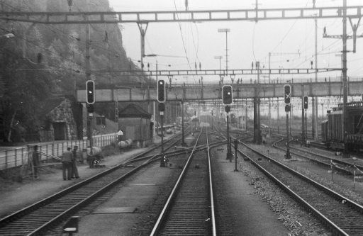 Erstfeld, south end station, beginning of the Gotthard ramp