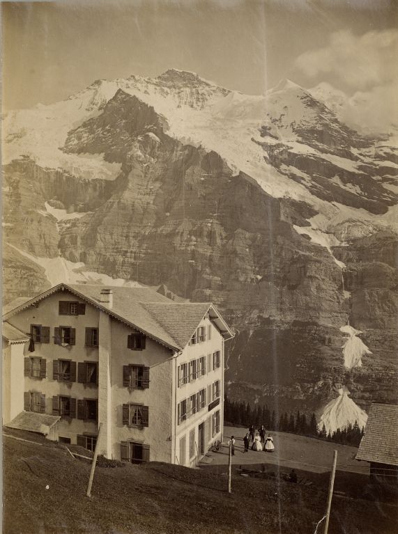 La Jungfrau, vue prise de la Wengernalp, 1896 ou avant.