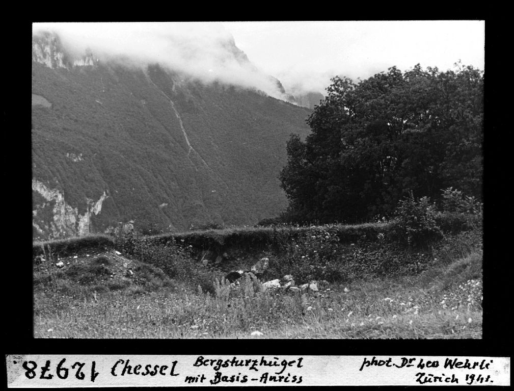 Chessel, landslide hill with base crack