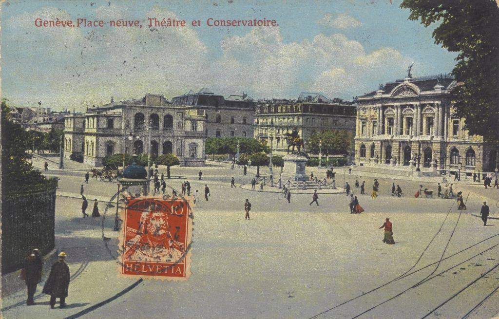 Genève, Place neuve, Thèâtre et Conservatoire