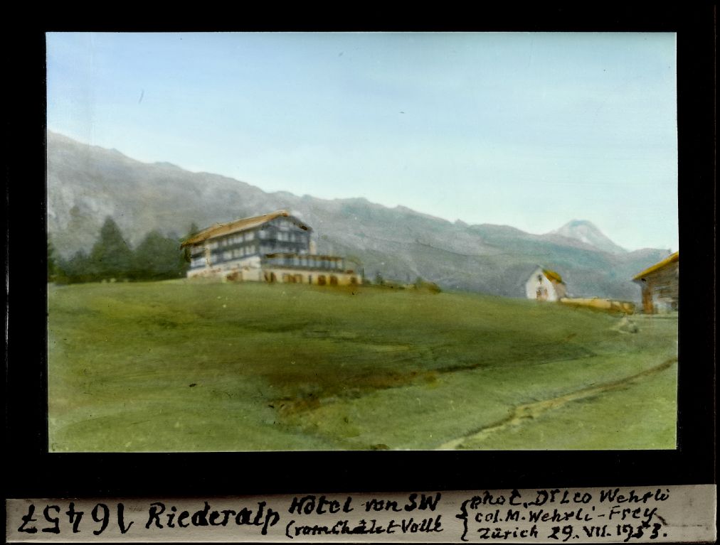 Riederalp, hotel from southwest (from Chalet Vollé)
