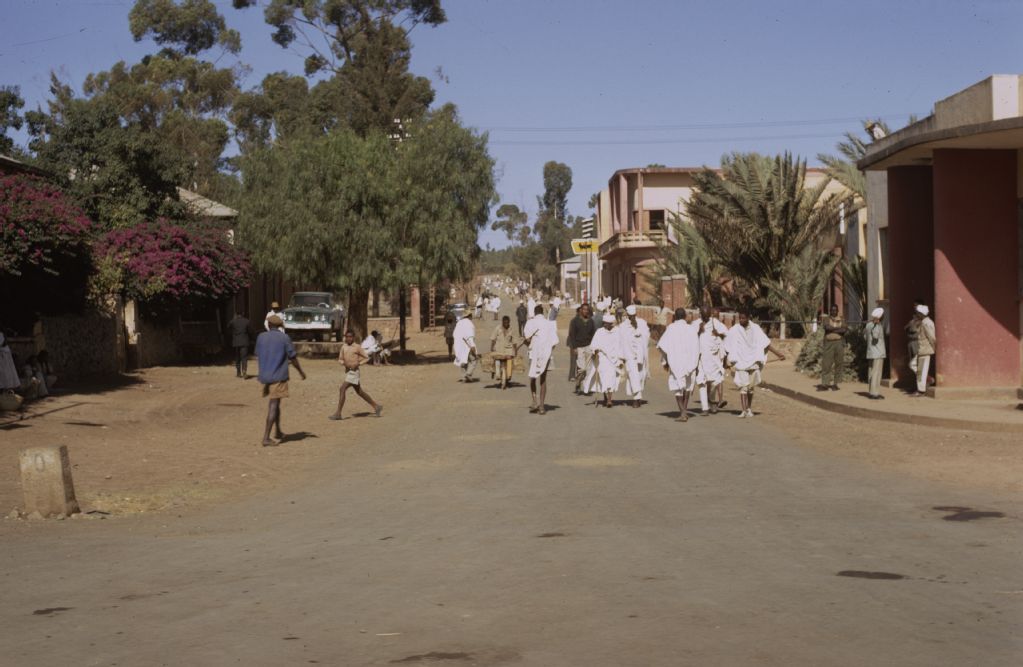 Ethiopia, Tigre, Aksum is bustling with activity