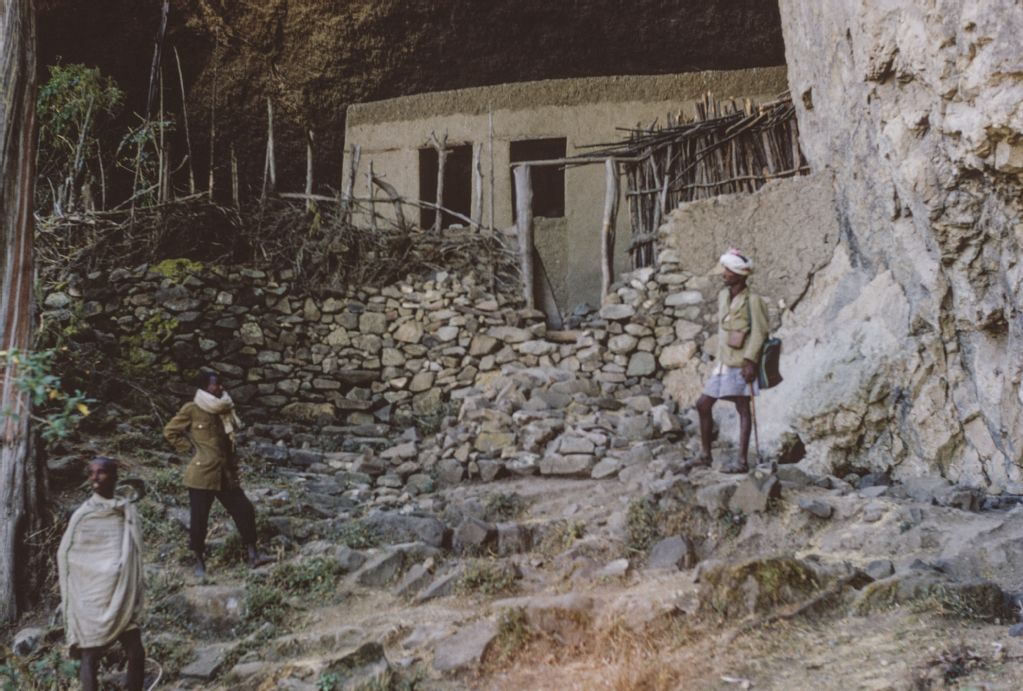 Ethiopia, Lidetta Mariam, standing in open cave