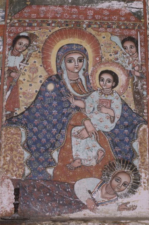 Ethiopia, Lake Tana, Selassie Church , Madonna with child