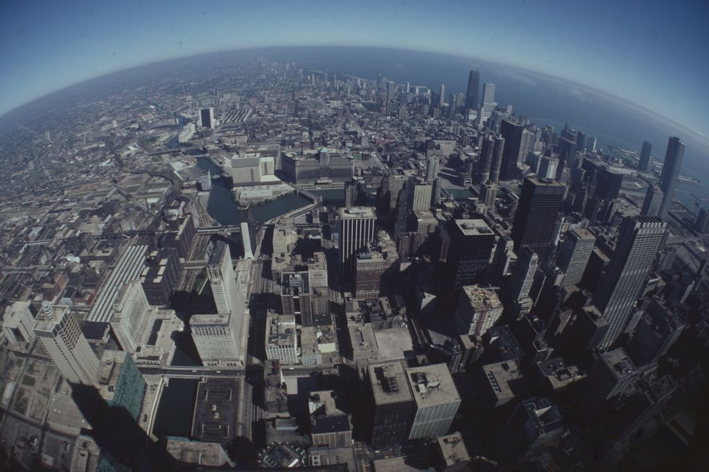 Chicago, Sears Tower, view from skydeck to the north (N)