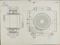 Skefko Ball Bearing Company Ltd., Luton, Beds, axle bearing drawing: longitudinal and cross-section