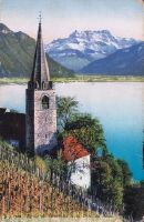 Eglise de Montreux et la Dent du Midi