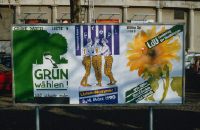 Zurich, Utoquai (Bellevue cinema), election posters city council elections